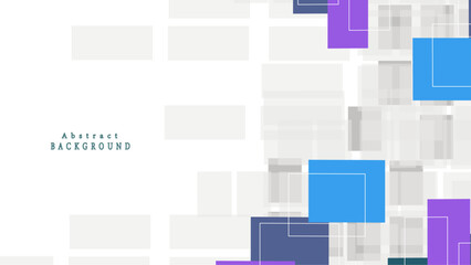 Blue purple minimal square geometric abstract corporate motion design background. Vector graphic illustration.