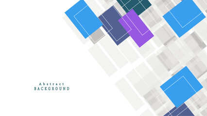 Blue purple minimal square geometric abstract corporate motion design background. Vector graphic illustration.