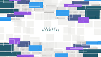 Blue purple minimal square geometric abstract corporate motion design background. Vector graphic illustration.