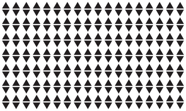 Vector seamless black and white triangle pattern background for wallpaper, wrapping paper, packging, wall, etc.