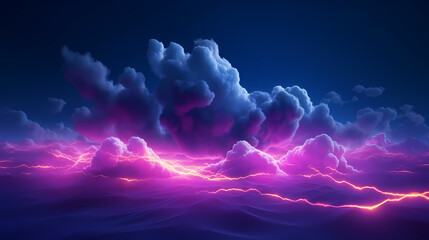 A flash of lightning flashed across the night sky