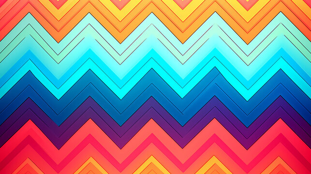 Vibrant chevron pattern on background