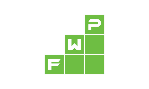 FWP initial letter financial logo design vector template. economics, growth, meter, range, profit, loan, graph, finance, benefits, economic, increase, arrow up, grade, grew up, topper, company, scale