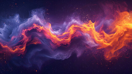 Cosmic Nebula and Starfield, Abstract Astronomy Background, Concept of Universe and Space Exploration
