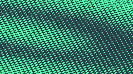 Modern Scaly Halftone Pattern Smooth Texture Turquoise Vector Abstract Background. Ultramodern Minimalistic Art Half Tone Graphic Mint Green Wide Wallpaper. Futuristic Technology Art Illustration - 765967544