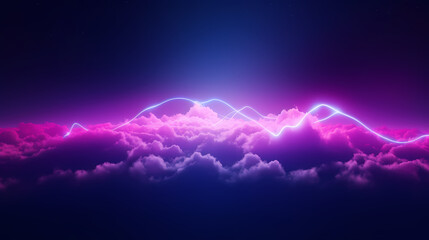 A flash of lightning flashed across the night sky