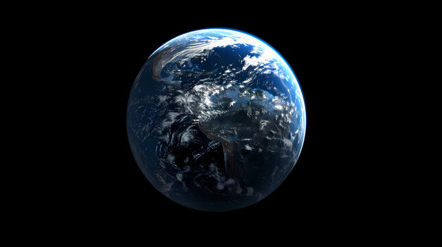 3D rendering of the Earth from space
