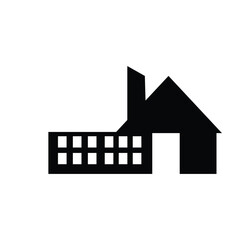 Vector house home icon Silhouette