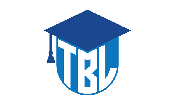 TBL initial letter academic logo design vector template. school college logo, university logo, graduation cap logo, institute logo, educational logo, library logo, teaching logo, book shop, varsity	
