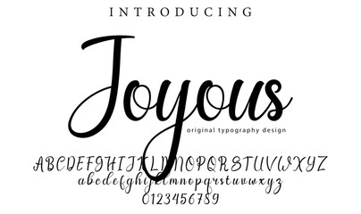 Joyous Font Stylish brush painted an uppercase vector letters, alphabet, typeface