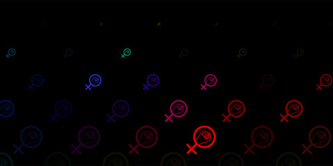 Dark Pink, Green vector template with businesswoman signs.