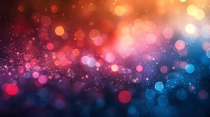 Abstract background image of colored bokeh lighting effects