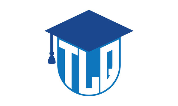TLQ initial letter academic logo design vector template. school college logo, university logo, graduation cap logo, institute logo, educational logo, library logo, teaching logo, book shop, varsity	
