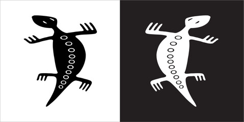 Illustration vector graphics of lizard icon