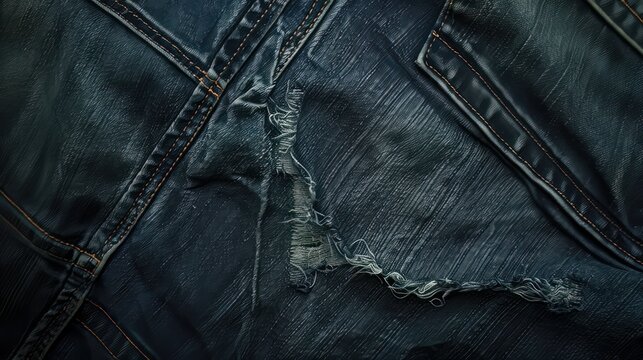 This is a background image of denim jeans with a torn texture, showcasing the fabric's color and