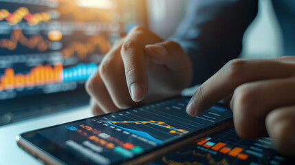 A Man Creating A Crypto Investment Strategy Plan on Mobile