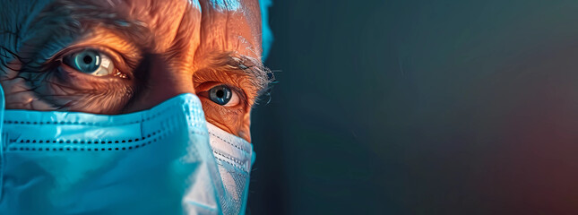 middle aged male surgeon in surgical mask operating on patient - obrazy, fototapety, plakaty