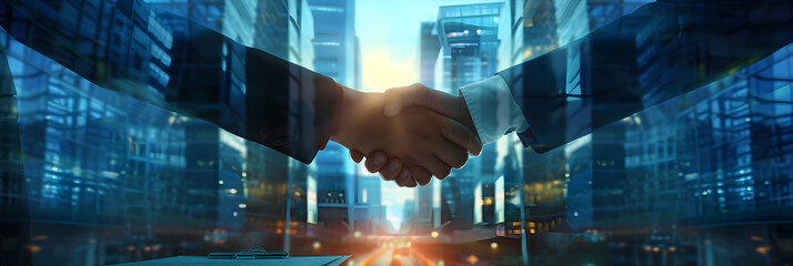 Fototapeta na wymiar Illustrating Negotiations and Final Agreement in Joint Venture Investment