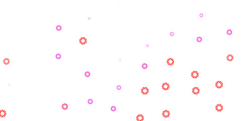 Light blue, red vector background with spots.