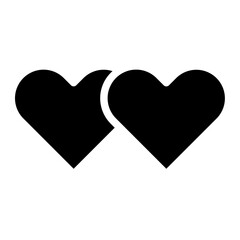 Heart, love, romance or valentine's day vector icon for apps and websites