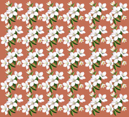 Digital floral design pattern 