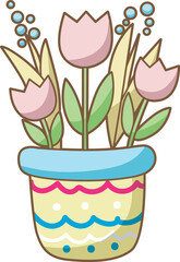 Easter bunny surprise stock illustration. Easter bunny gift in egg. Easter greeting card with cute little bunny. Symbol of joy.