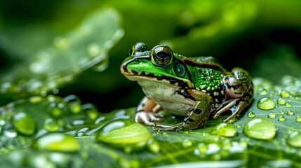 Obraz premium Frog on the Grass