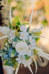wedding bouquet on the table