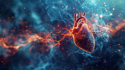 Heart disease. Stress and the cardiovascular web: An artistic rendering of stress management techniques weaving through a network of healthier arteries