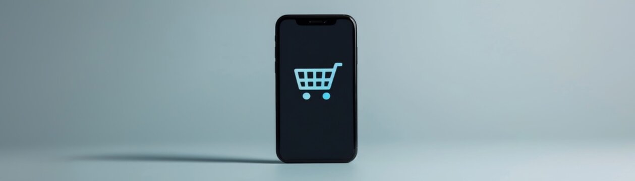 A clean simple image of a mobile phone against a light background