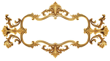 Victorian frame with gold gilded decorations