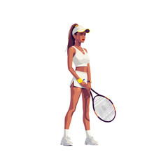 Tennis player flat vector design