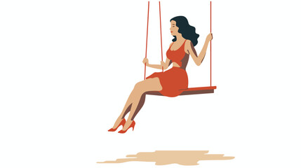 Woman on a swing 