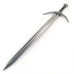 Sword 3d realistic render isolated white background
