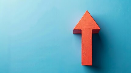 Motivational Concept with Arrow Pointing Upward, Success and Achievement