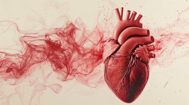 Echocardiograms transformed into art, depicting the beat of life free from the grip of clogged arteries. Echoes of a healthy heart
