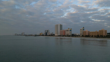 Obraz premium Downtown Myrtle Beach skyline morning ocean view