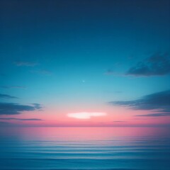 Obraz premium Beautiful sunset over the sea. Colorful sky with stars and clouds.