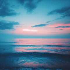 Obraz premium Beautiful seascape. Sunset over the sea. Color toning applied.