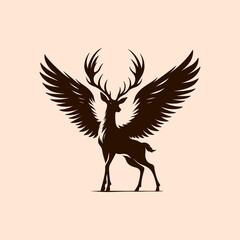 Winged deer logo: Symbolizes freedom, grace, and majesty, blending the elegance of a deer with the soaring spirit of wings.