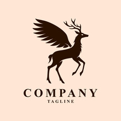Winged deer logo: Symbolizes freedom, grace, and majesty, blending the elegance of a deer with the soaring spirit of wings.