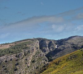 Mountain landscape of northern Portugal, Ermelo village, Fisgas waterfalls