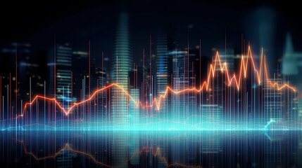 Stock market abstract background, economic and infographic concept