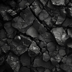 Black Coal Scattered  - obrazy, fototapety, plakaty