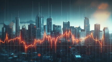 Naklejka premium Finance concept background, economic and infographic concept