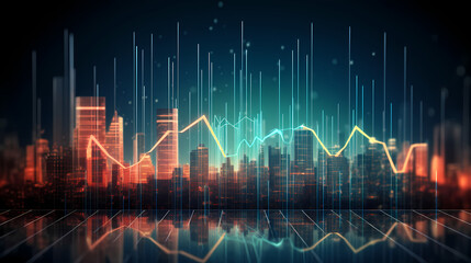 Naklejka premium Finance concept background, economic and infographic concept