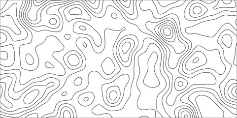 Fototapeta premium Contour map background. Geography scheme and terrain. Topography grid map. Stylized topographic contour map. Geographic line mountain relief. Abstract lines or wavy backdrop background.