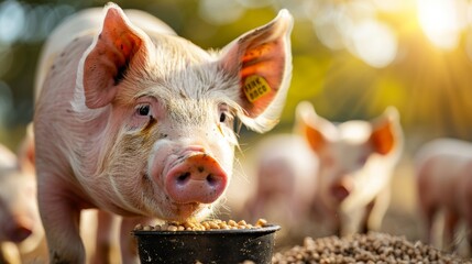 Innovative automated feed system in extensive swine farming facility for optimized pig production