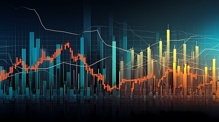 Naklejka premium Finance concept background, economic and infographic concept