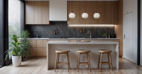 Modern Contemporary kitchen room interior